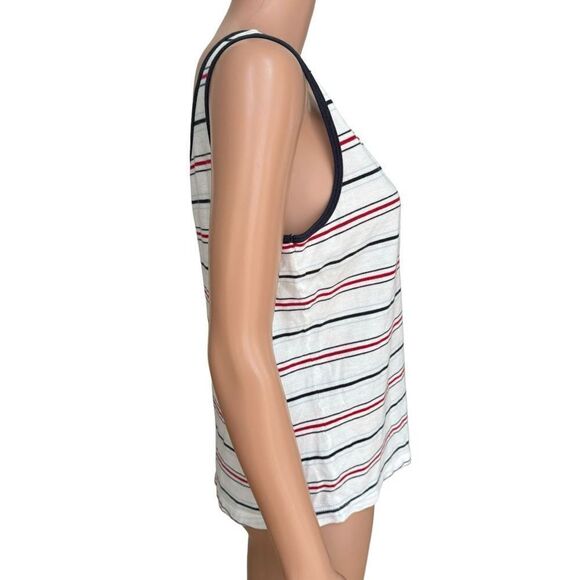 Tommy Hilfiger 100% cotton striped tank top size L - Picture 2 of 6